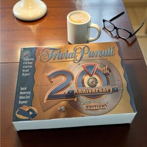 New Trivial Pursuit 20th Anniversary Edition Board Game Covering Years 1982-2002